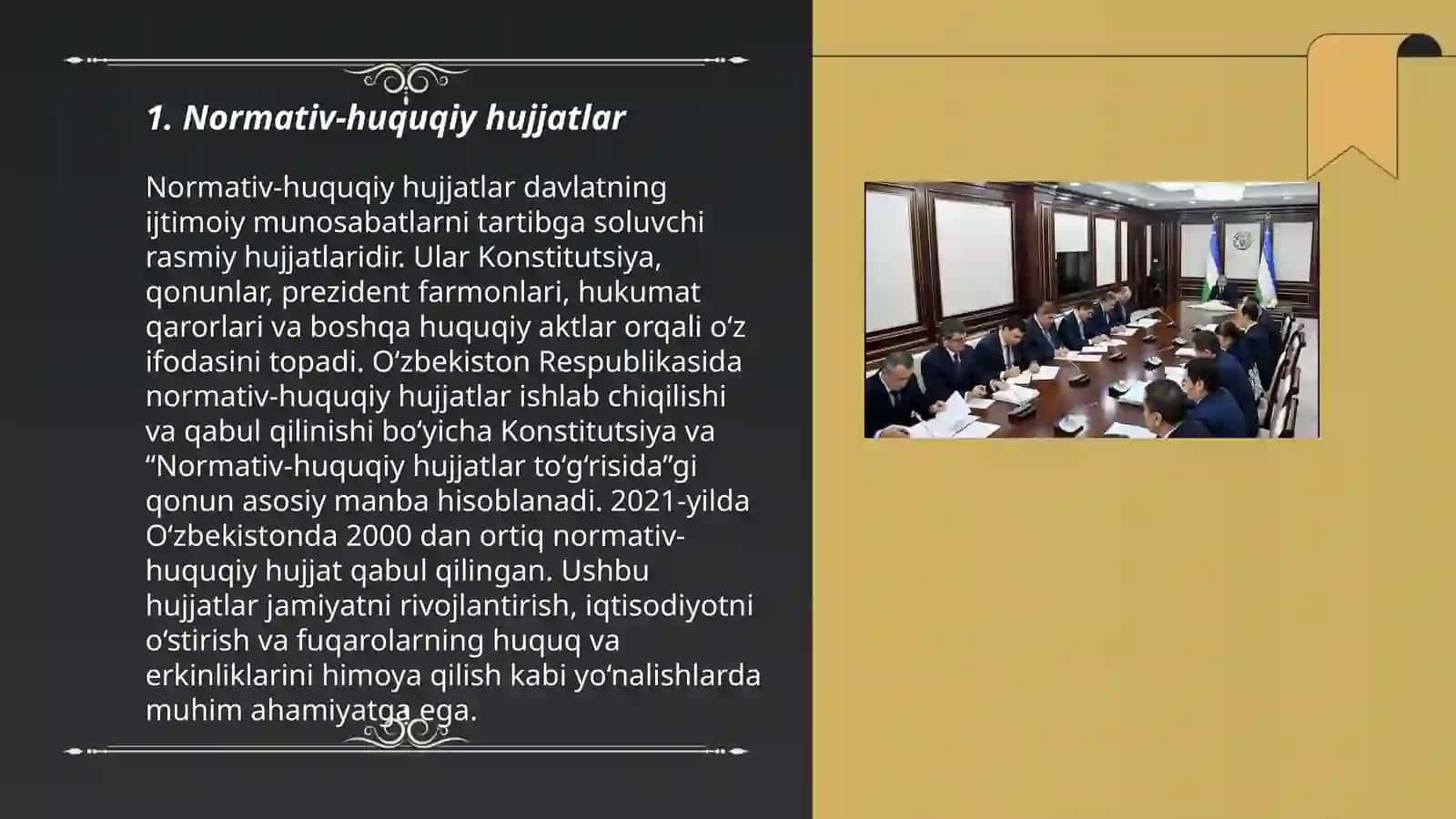 Davlat boshqaruvida qoʻllaniladigan hujjatlarning turlari 3