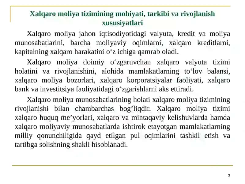 Xalqaro Biznes Moliyasi 3
