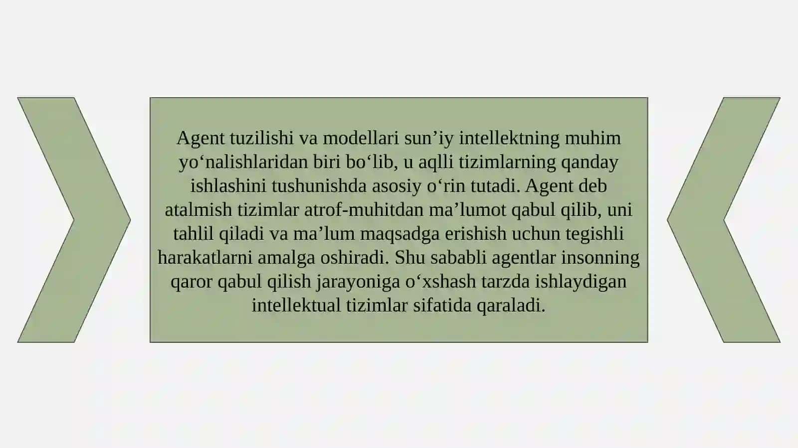 Agent  tuzilishi  va modellari 3
