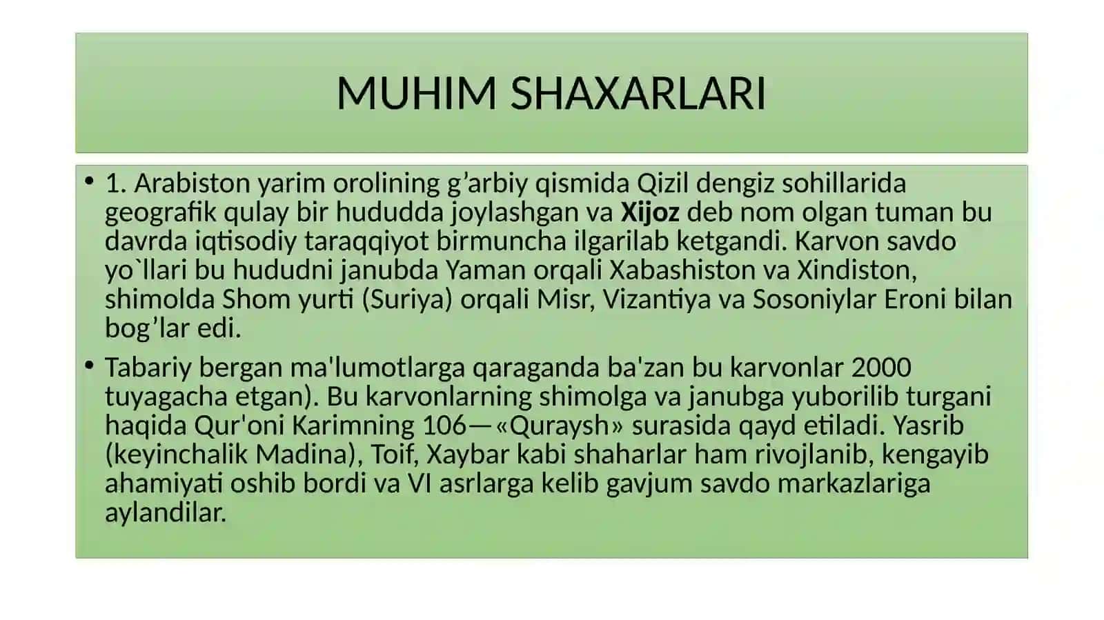 ARAB HALIFALIGI DAVRIDA MOVARAUNNAHR VA XUROSON 3