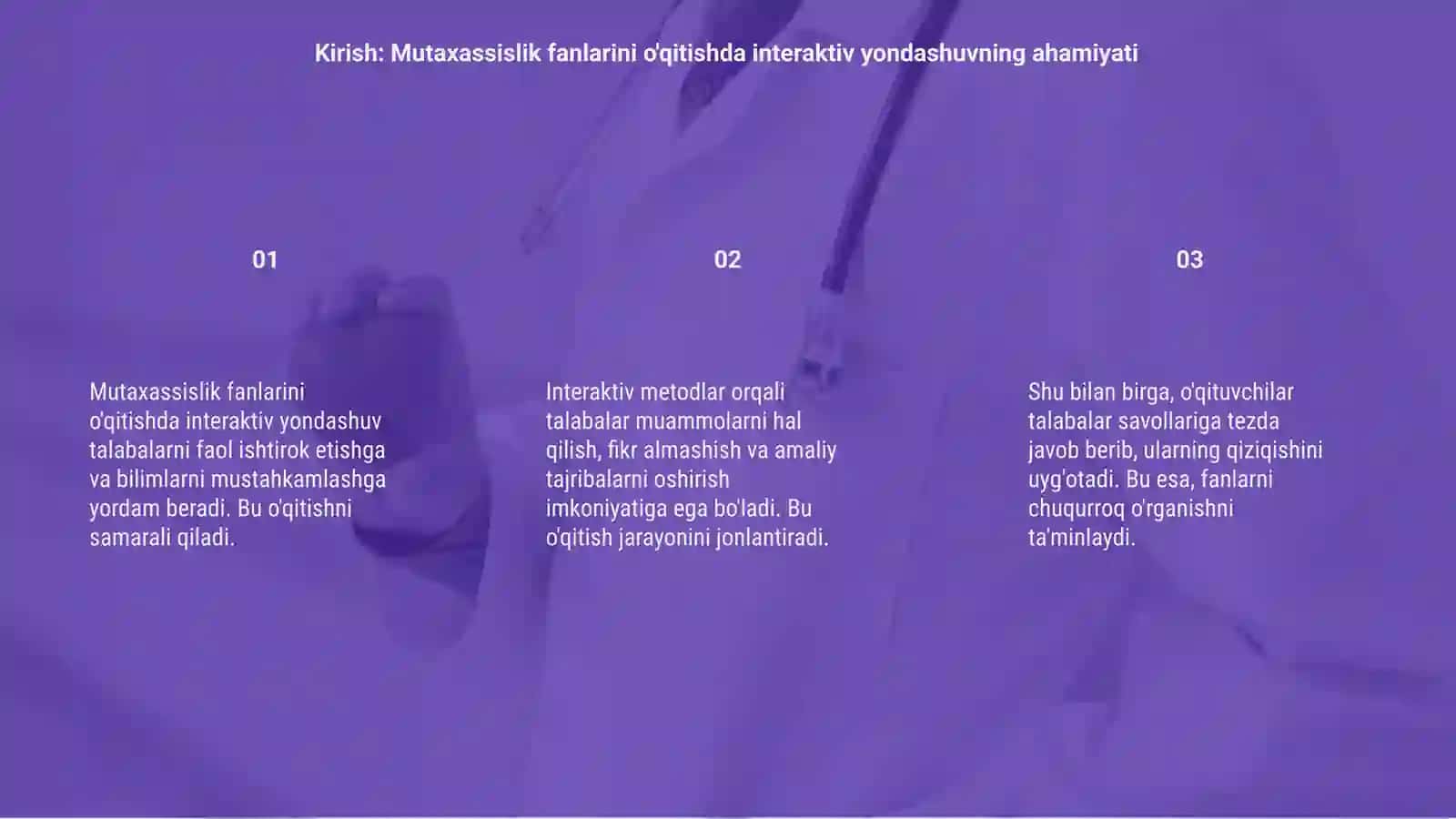 Mutaxassislik fanlarini o'qitishda interaktiv yondashuv 3