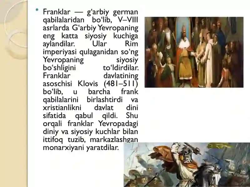 O’rta davrda Franklar va Arablarning tarixiy maydondagi o‘rni 3