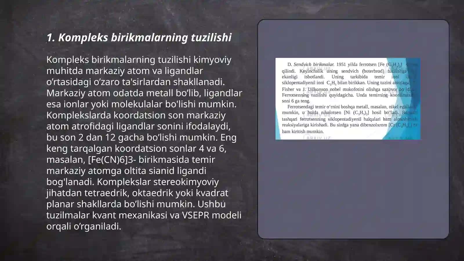 Kompleks birikmalar 3
