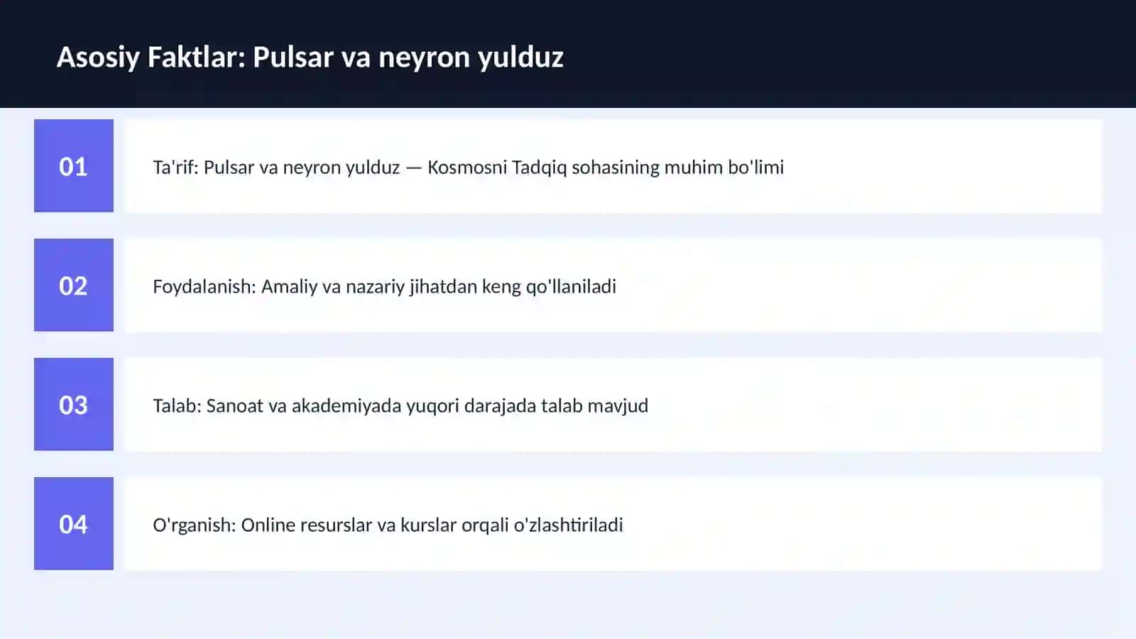 Pulsar va neyron yulduz 3