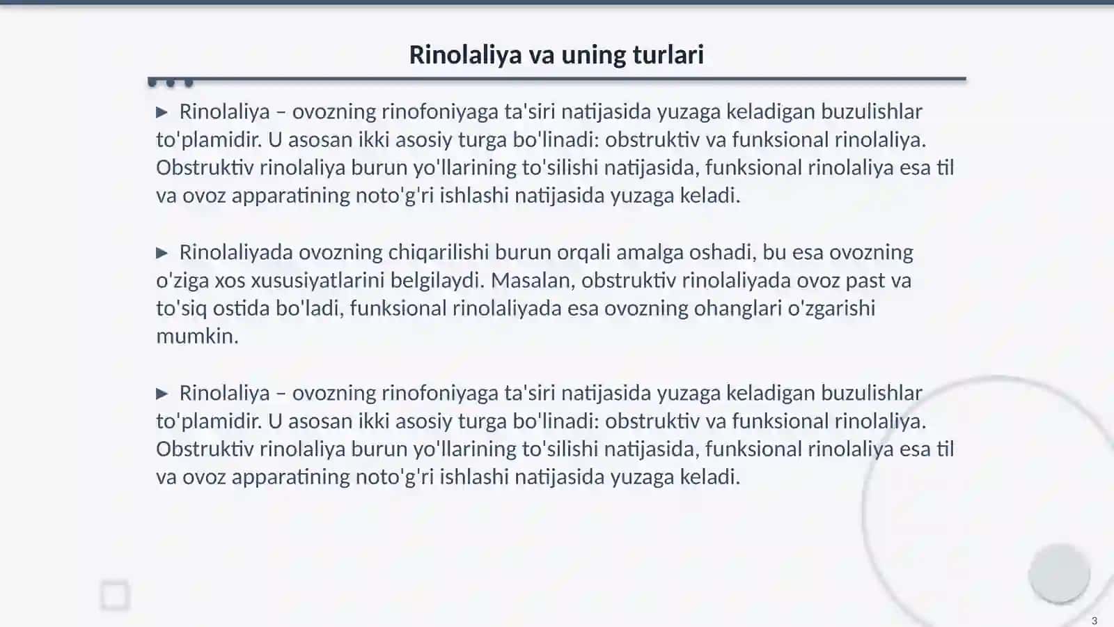 Rinolaliyada ovoz buzulishlari 3