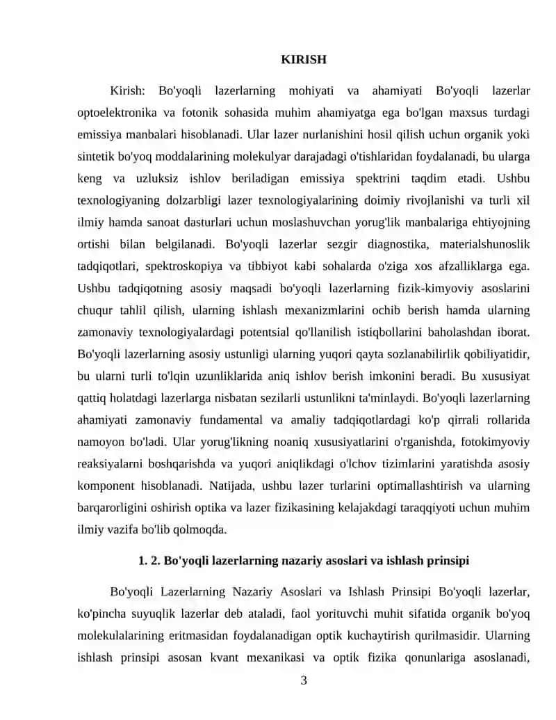 Boʻyoqli lazerlar 3