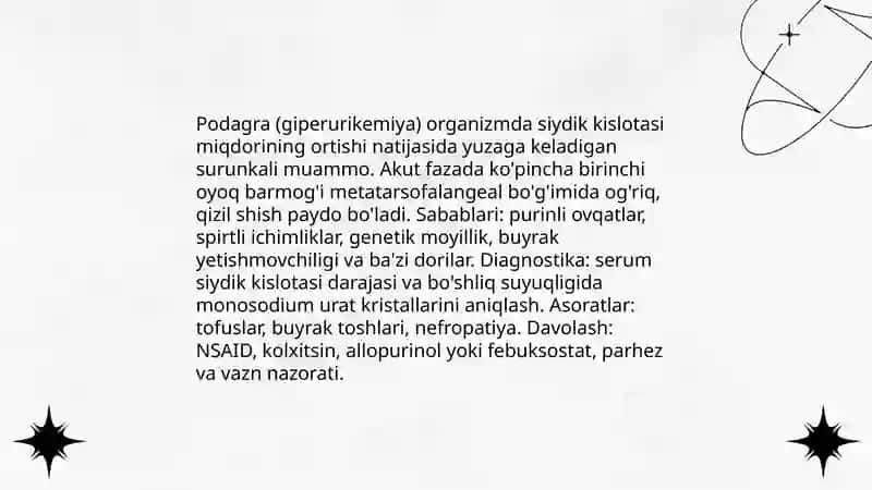 Podagra (giperurikemiya) 3
