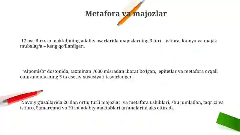 Adabiytilning o'ziga xos xususiyatlari 3