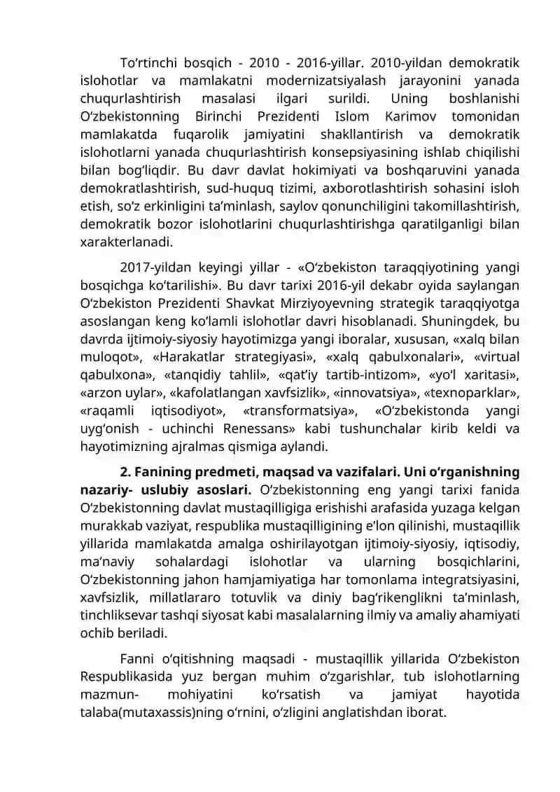 O‘zbekistonning eng yangi tarixi 3