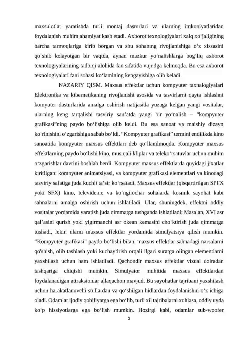 Pedagogik dasturiy vositalar yaratishda After Effects imkoniyatlaridan foydalanish 3
