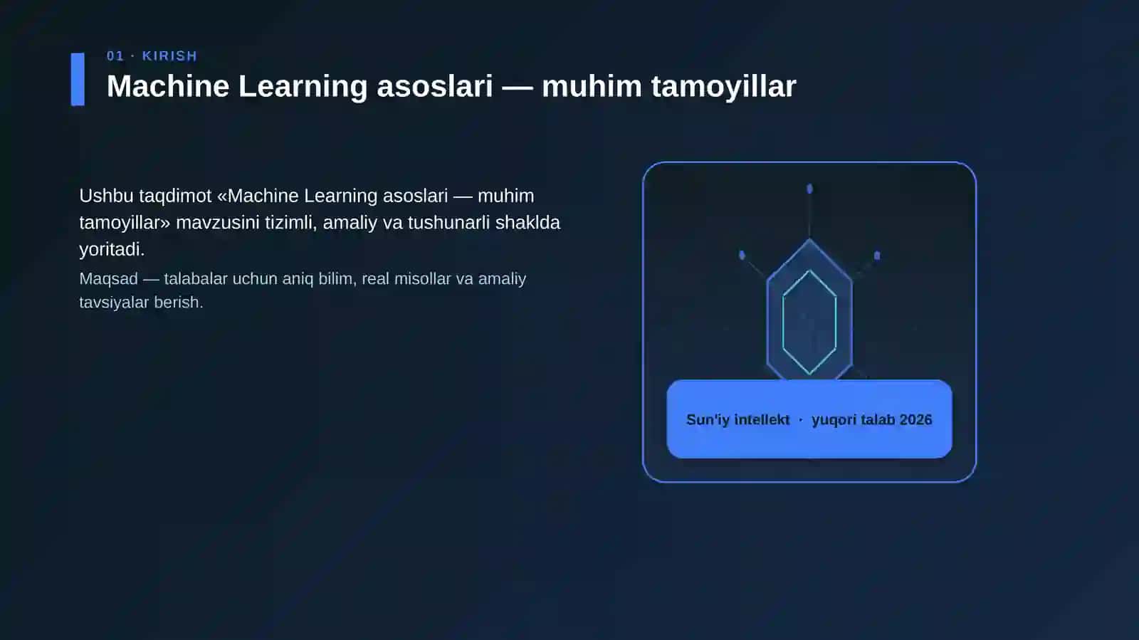 Machine Learning asoslari — muhim tamoyillar 3