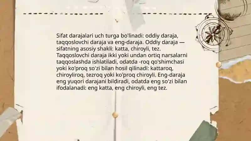 Sifat darajalari 3