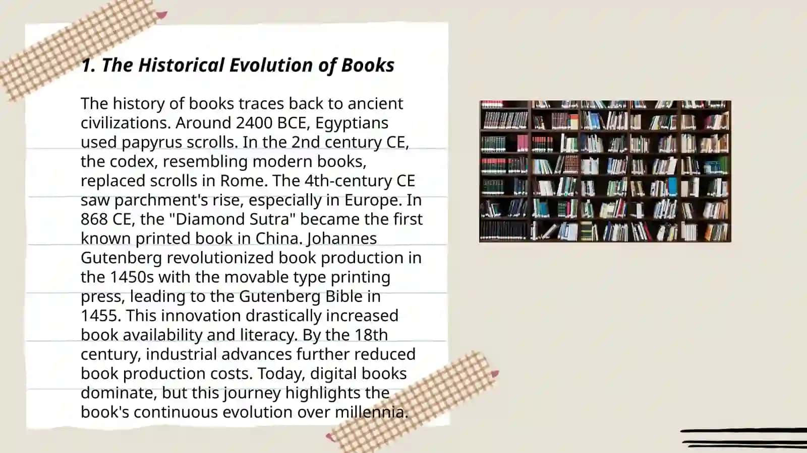 The Historical Evolution of Books 3