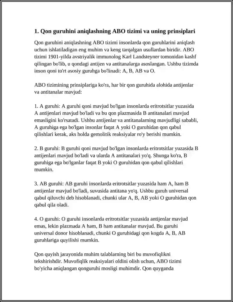Qon Guruhini Aniqlash Usullari 3