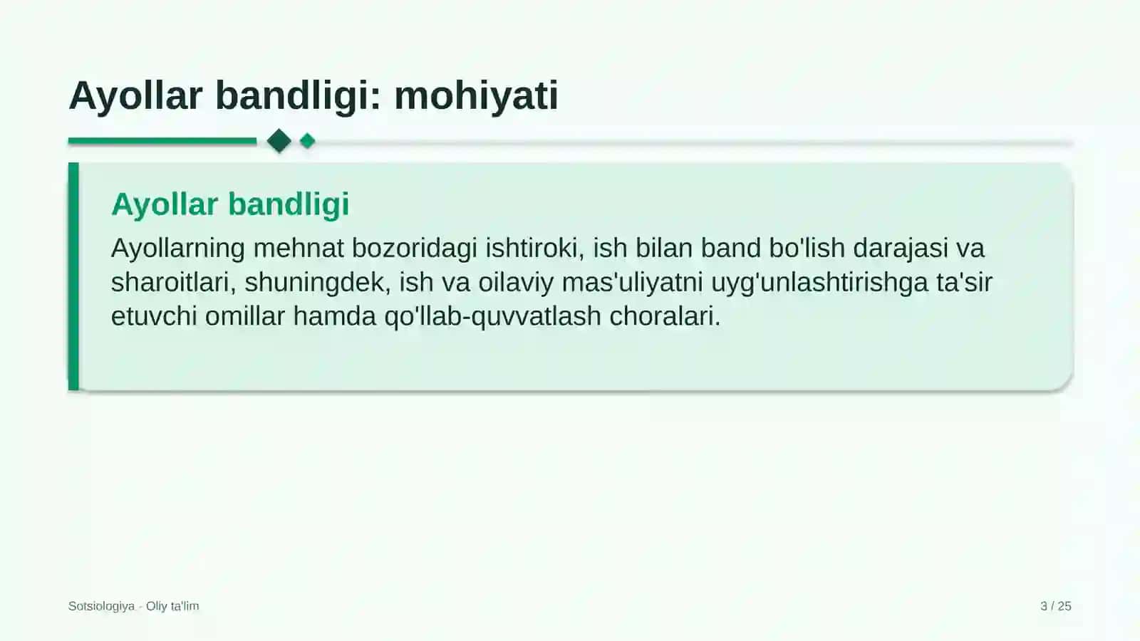 Diagnostika markazlarida ayollar bandligi 3