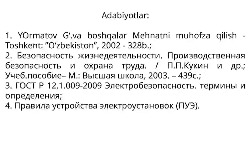 Elektr xavfsizligi asoslari 3
