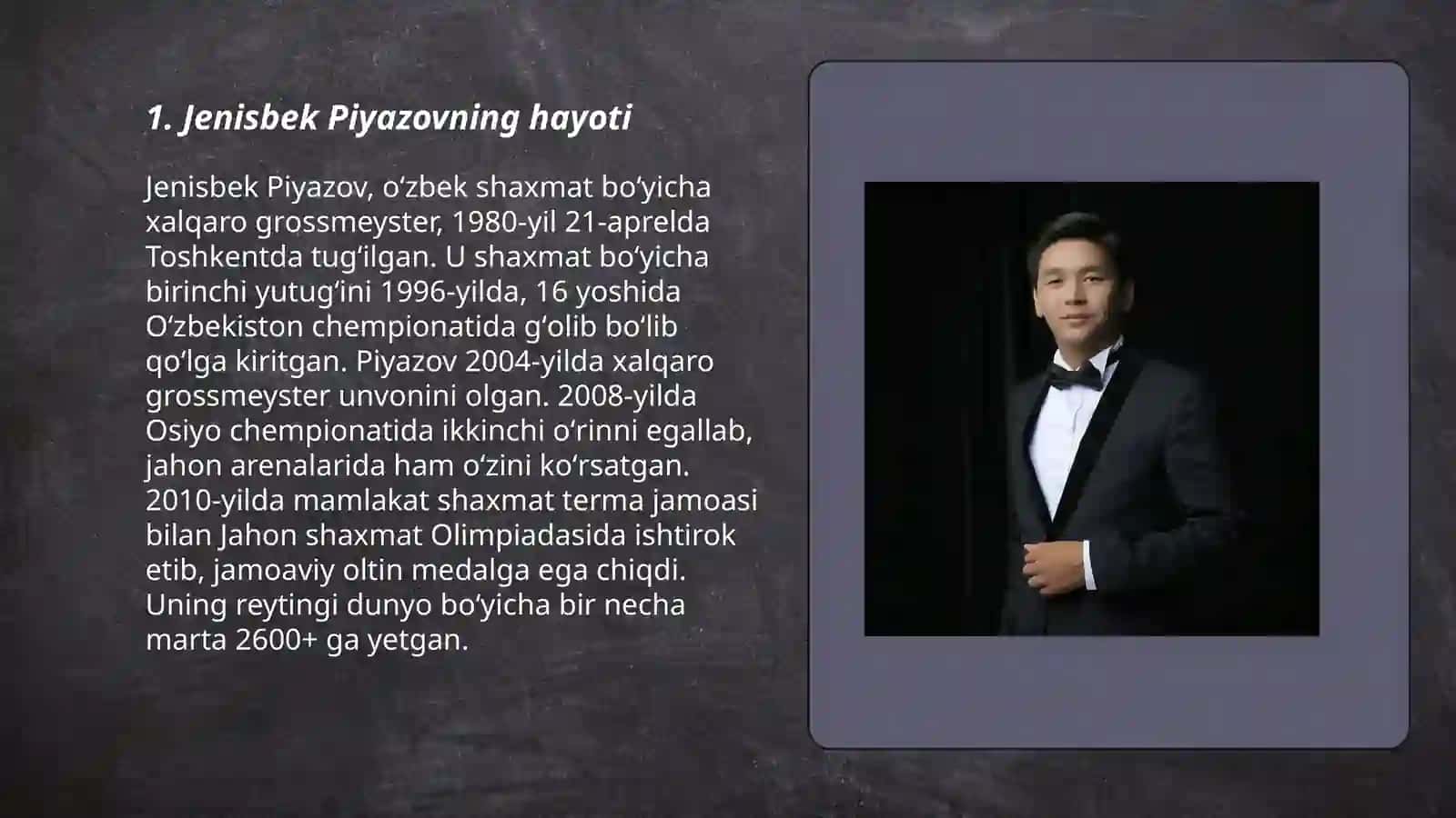 Jenisbek Piyazovning hayoti 3