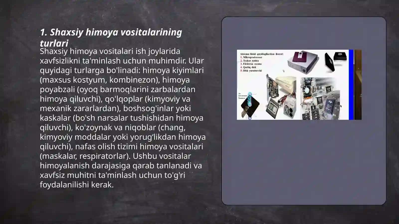 Shaxsiy himoya vositalari 3
