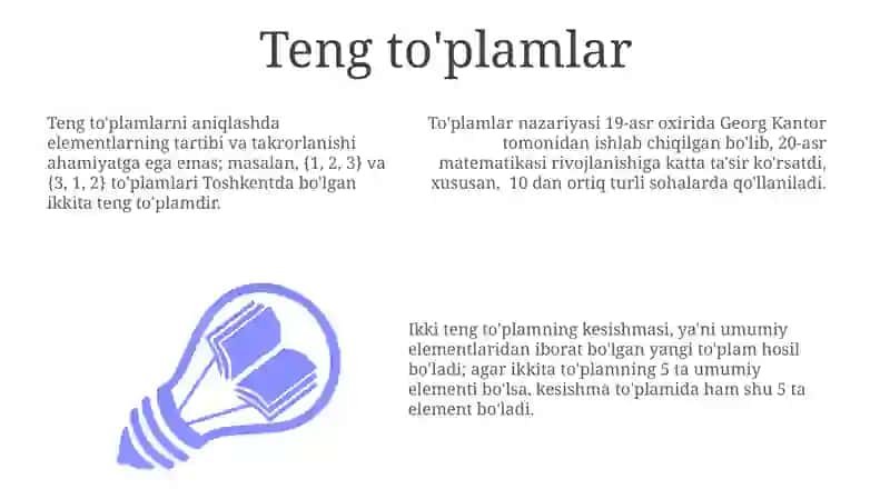 To'plamlar xossalari 3
