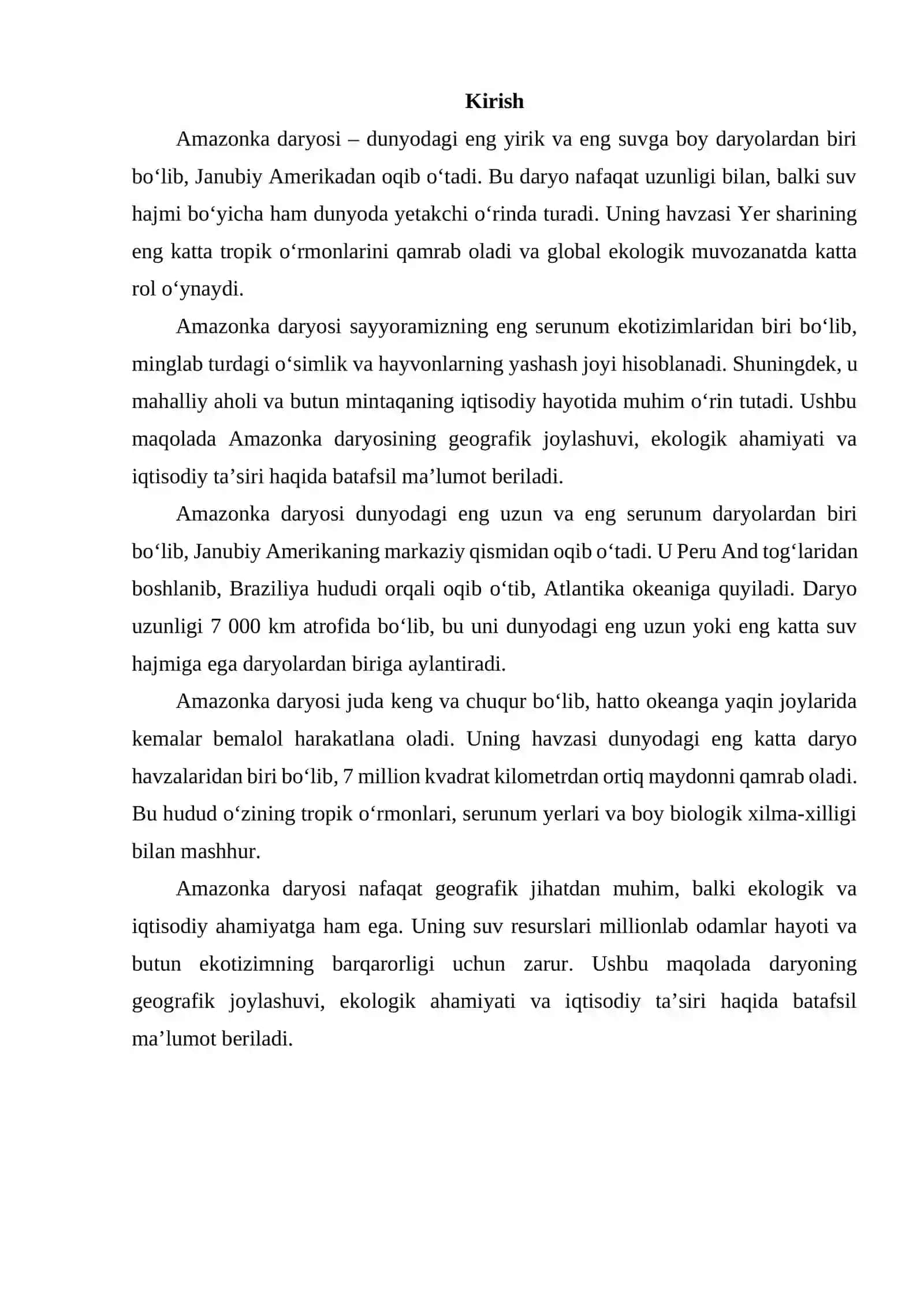 Amazonka daryosi 3