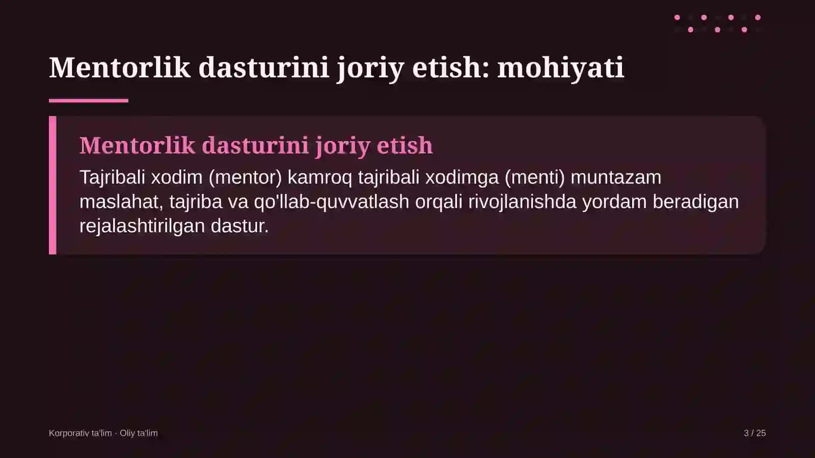 Mentorlik dasturini joriy etish: mohiyati 3