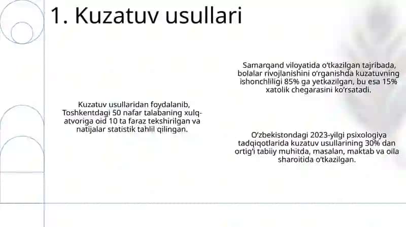 Psixologiyaning tadqiqot metodlari va metologik asosi 3