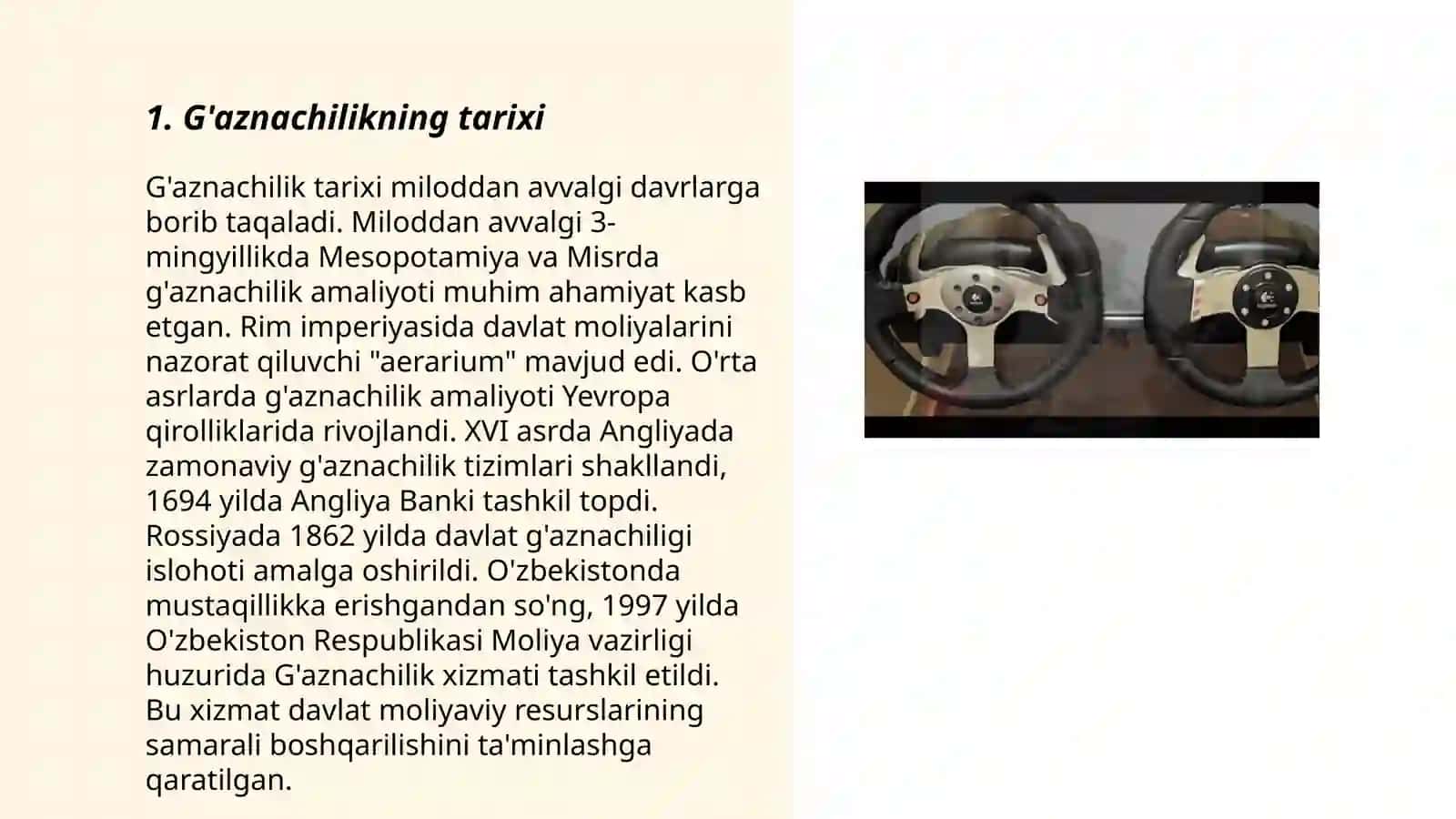 G'aznachilikning tarixi 3