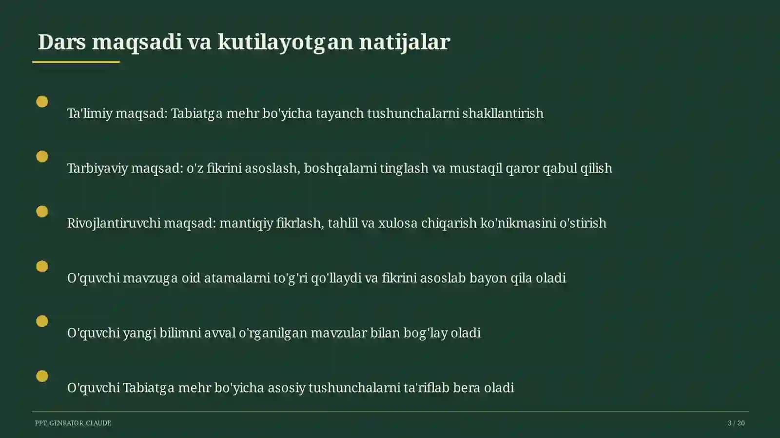 Tabiatga mehr (3-sinf) 3