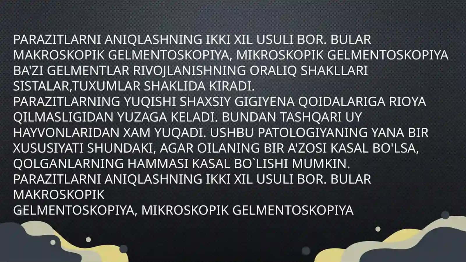 Parazitar Kasalliklarni Erta Aniqlashda Labarator Diognostik Tekshirish Usullari Ahamiyati 3