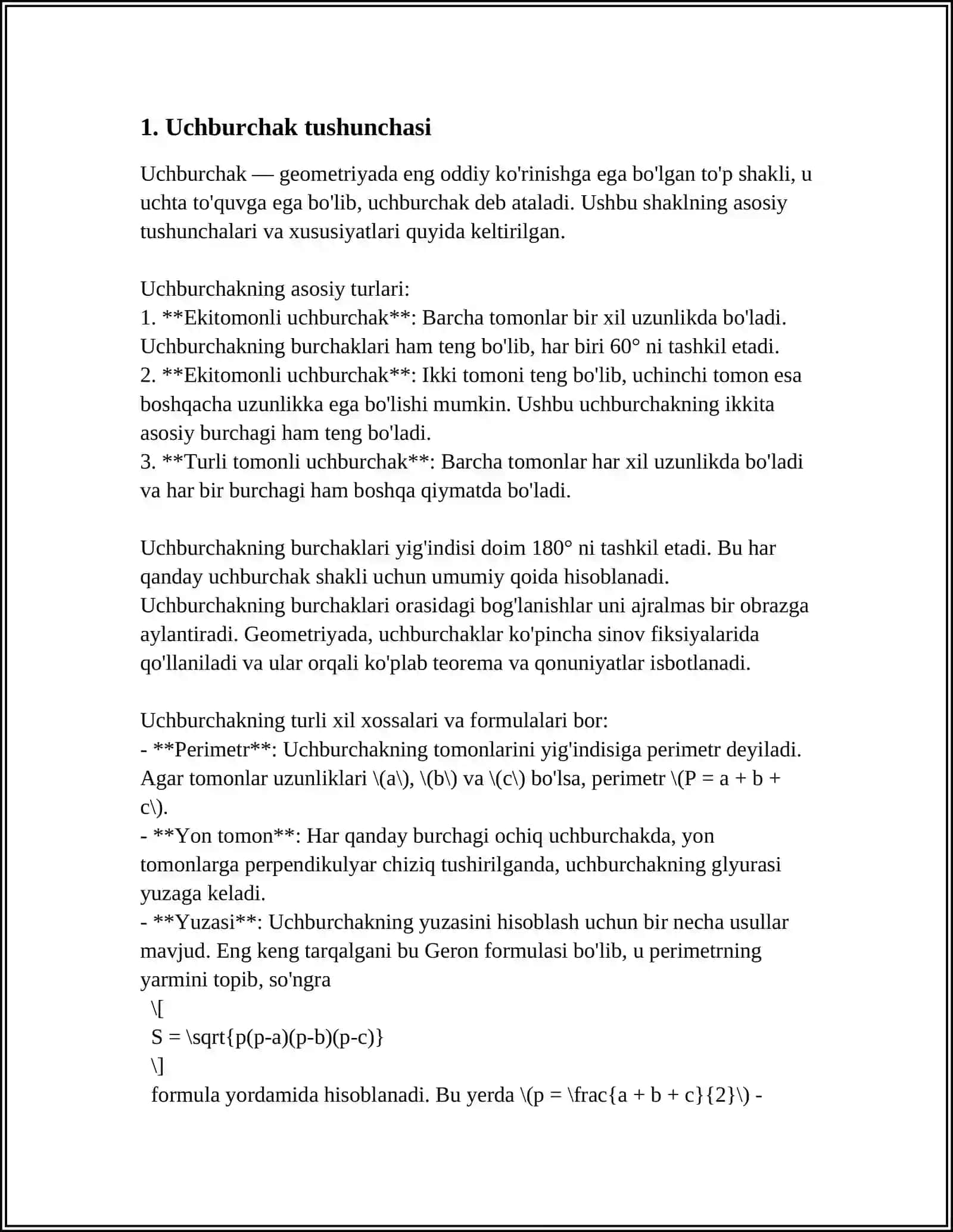 Uchburchak tushunchasi 3