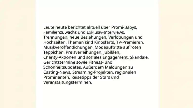 Leute heute 3