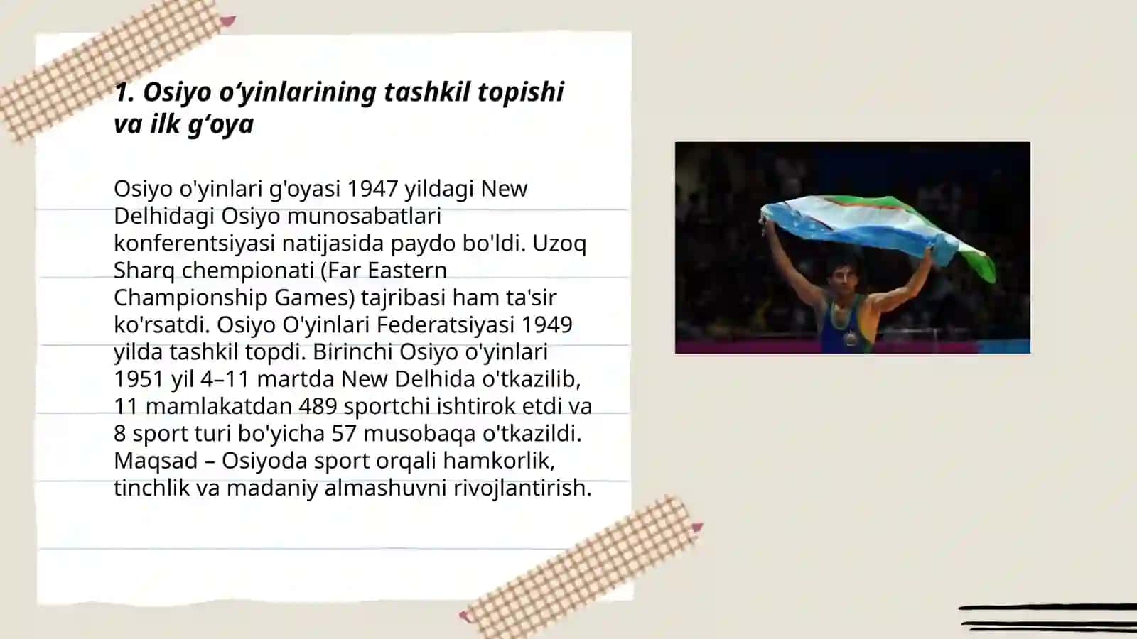 Osiyo oʻyinlari tarixi 3
