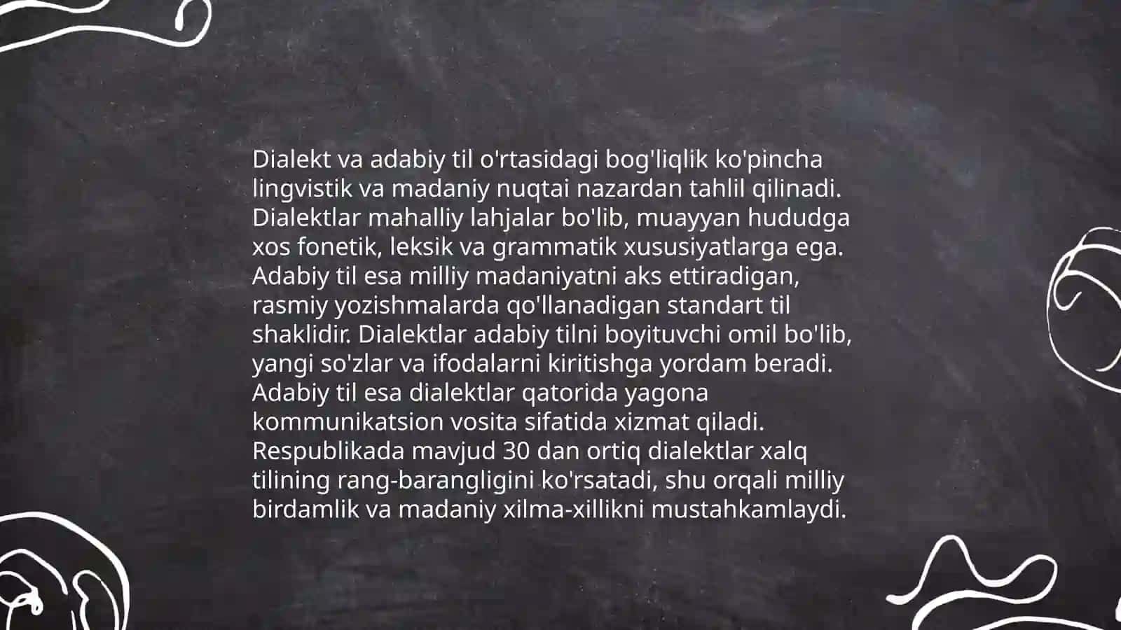 Dialekt va adabiy til o'rtasidagi bog'liqlik 3