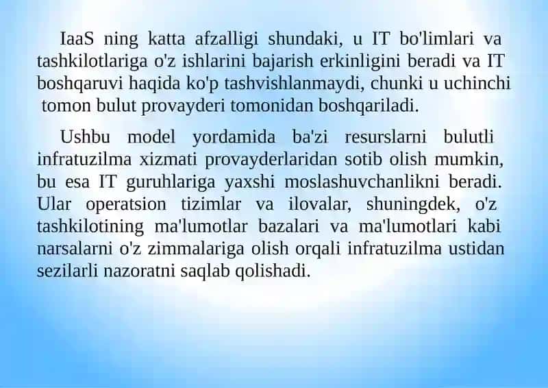 IaaS xizmatlari 3