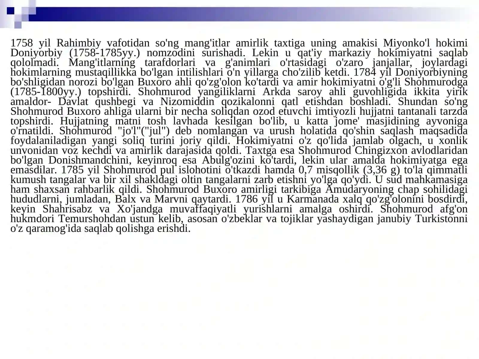 Buxoro Amirligi 3