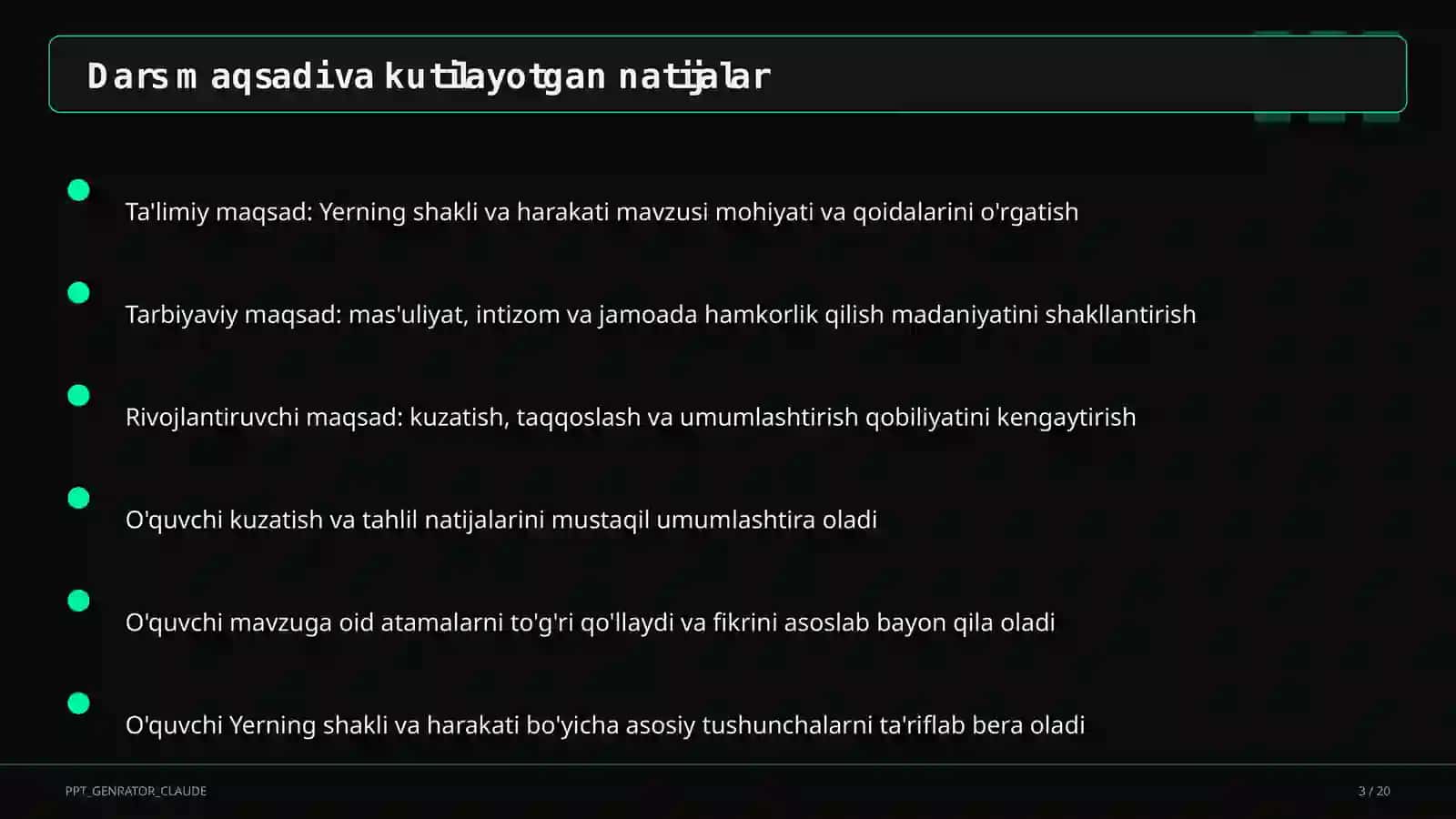 Yerning shakli va harakati (5-sinf) 3