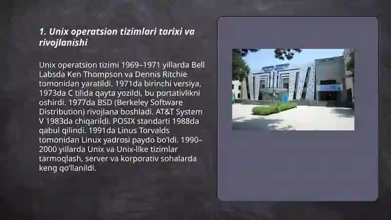 Unix operatsiyon tizimlari 3
