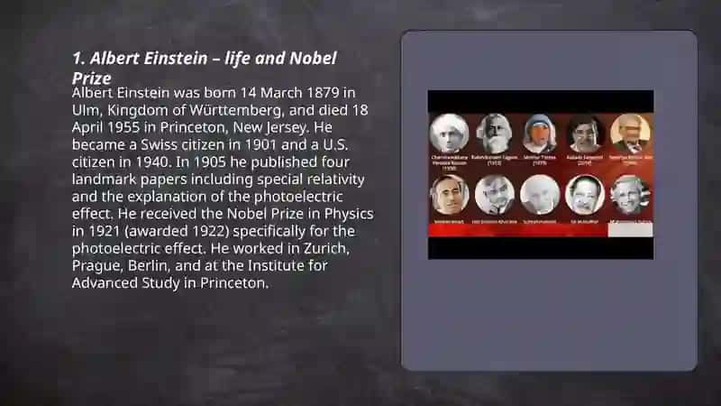 Albert Einstein – life and Nobel Prize 3
