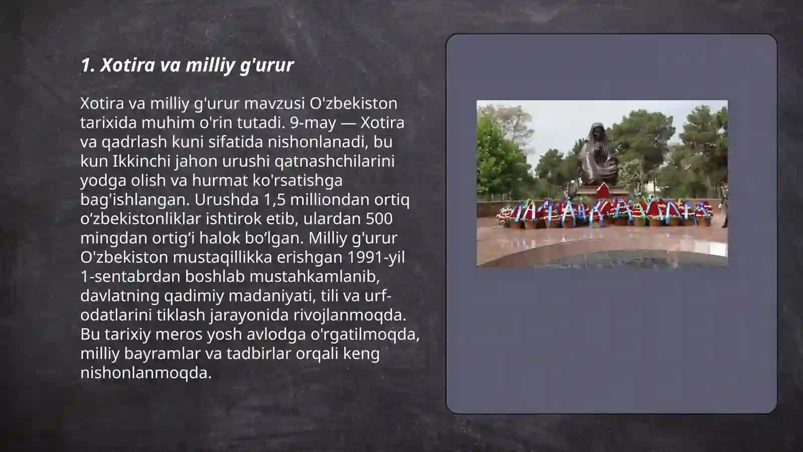 Xotira va milliy g'urur 3