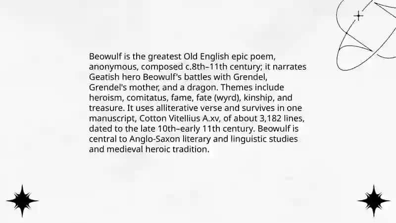 Beowulf and Old English epic 3