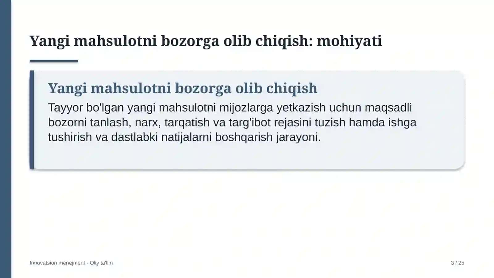 Yangi mahsulotni bozorga olib chiqish 3