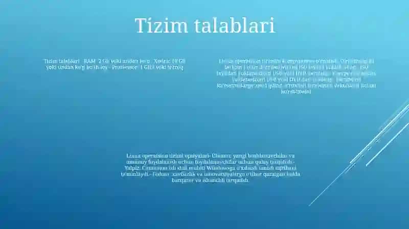 Linux Operatsion Tizimini Komputerga O`Rnatish 3