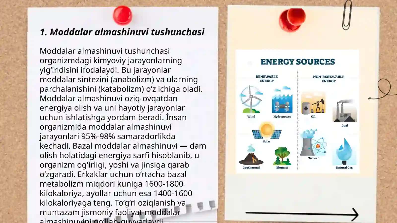Moddalar va energiya almashinuvi 3