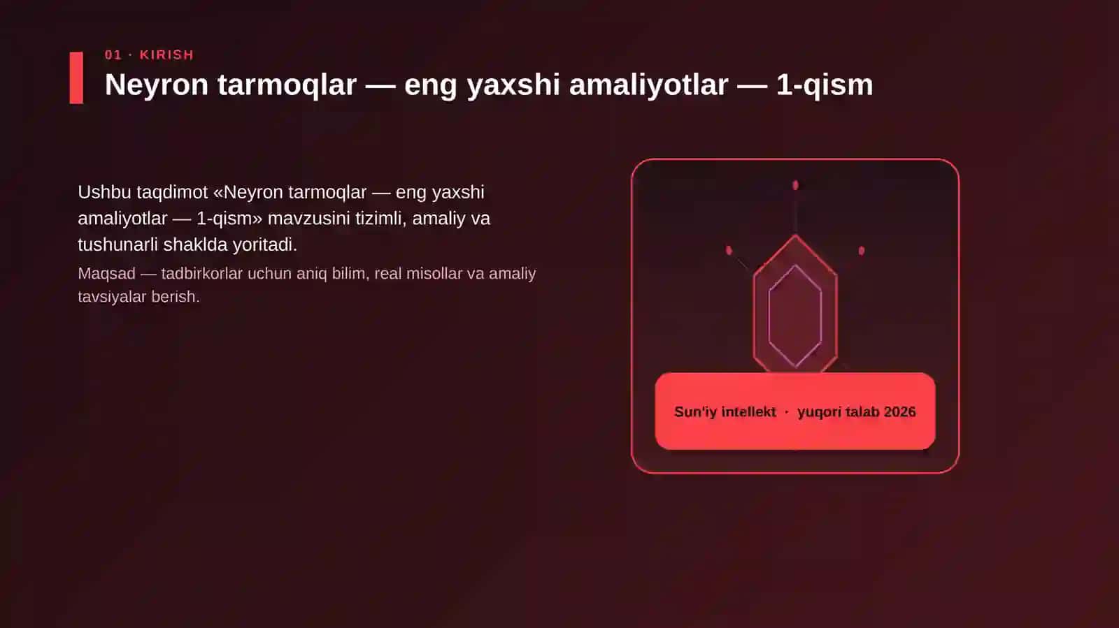 Neyron tarmoqlar — eng yaxshi amaliyotlar — 1-qism 3