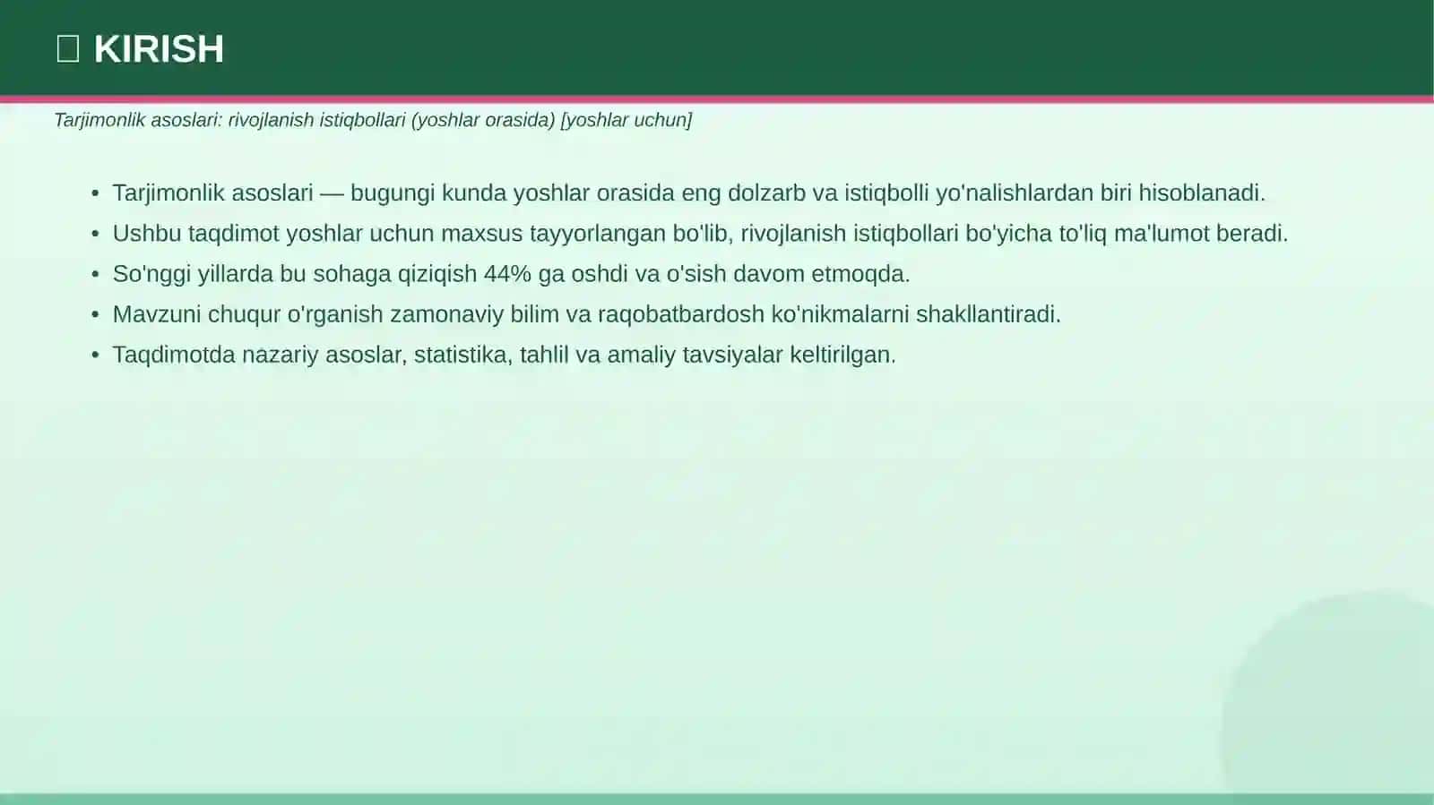 TARJIMONLIK ASOSLARI 3