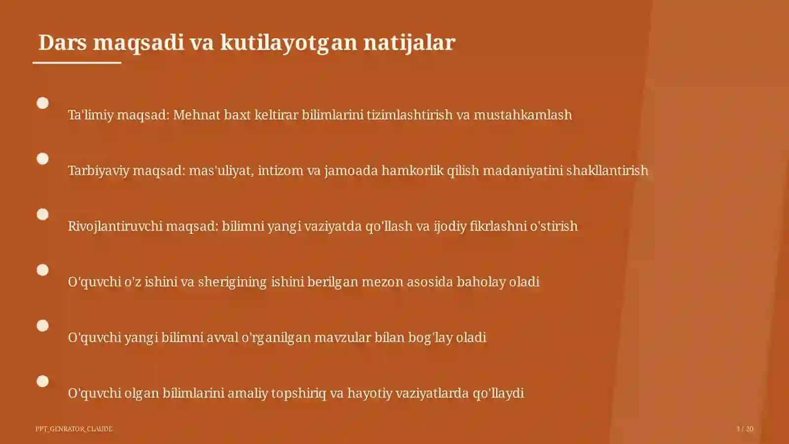Mehnat baxt keltirar (3-sinf) 3