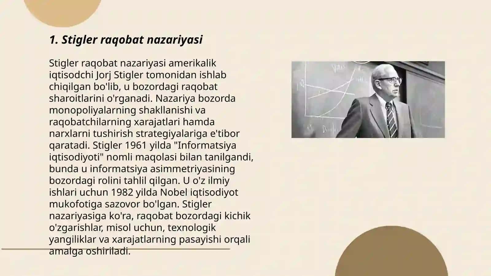 Stigler raqobat nazariyasi 3