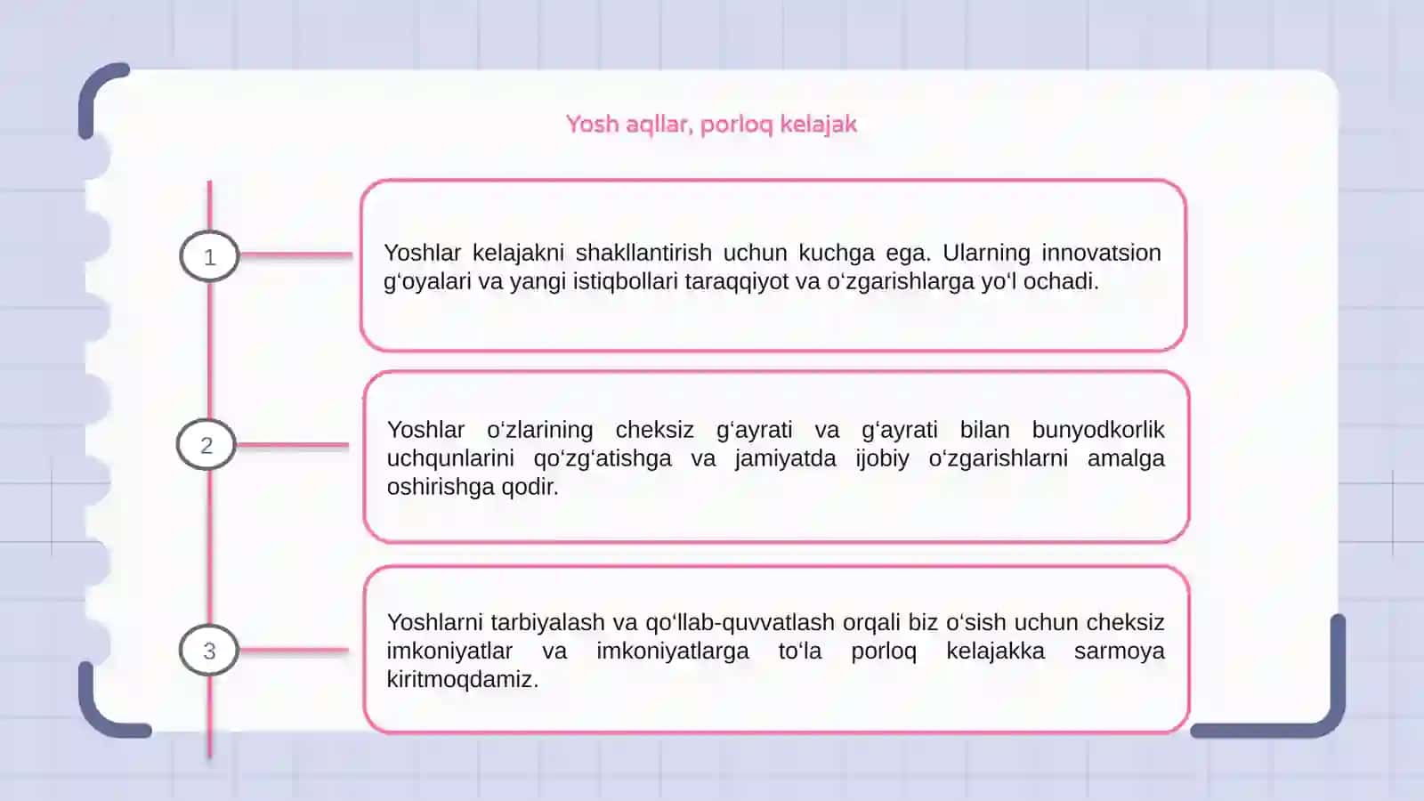 Yoshlar kelajak bunyodkori 3