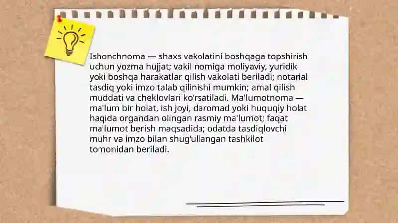 Ishonchnoma va ma'lumotnoma 3