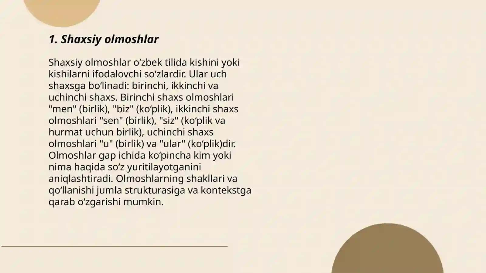 Shaxsiy olmoshlar 3